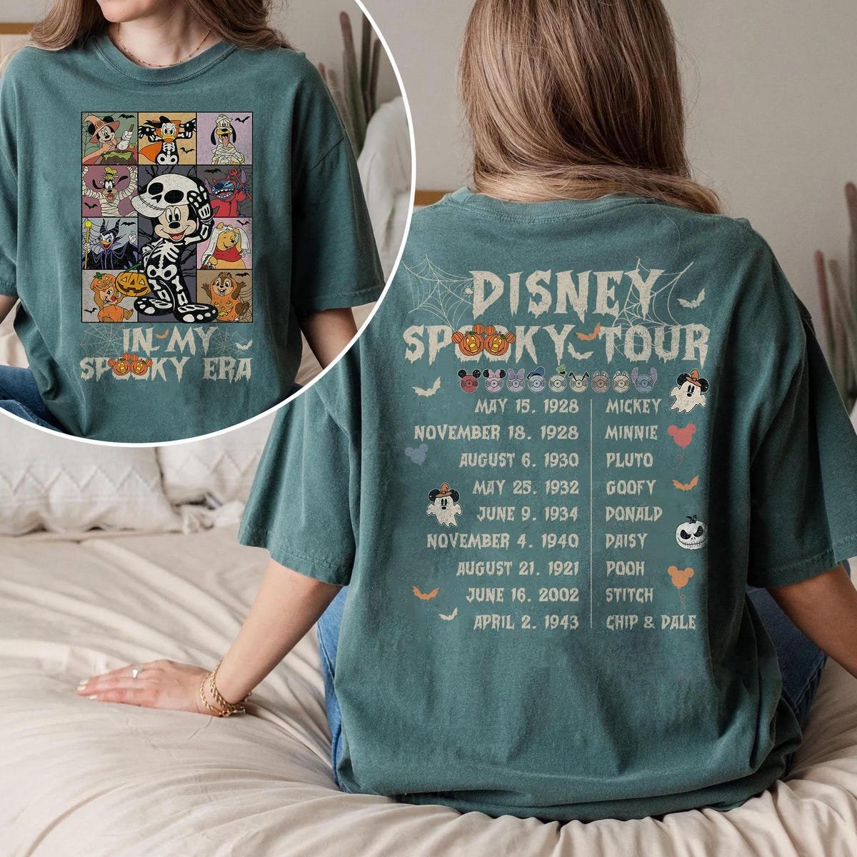 Disney Halloween Shirt Comfort Colors Retro Mickey Epcot Concert Tee