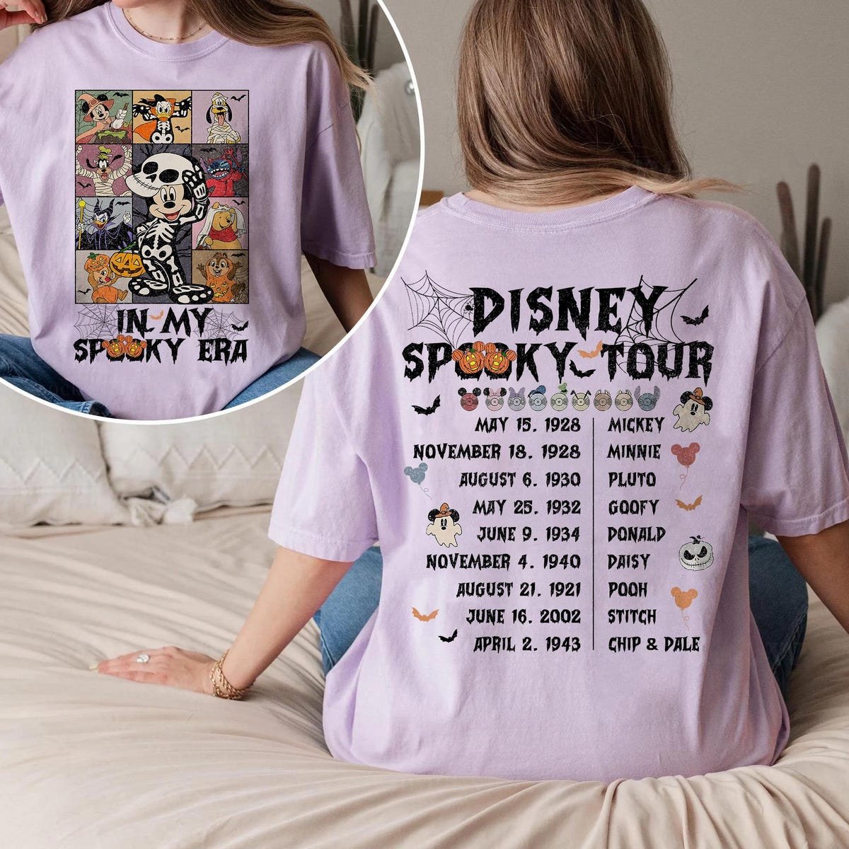 Disney Halloween Shirt Comfort Colors Retro Mickey Epcot Concert Tee