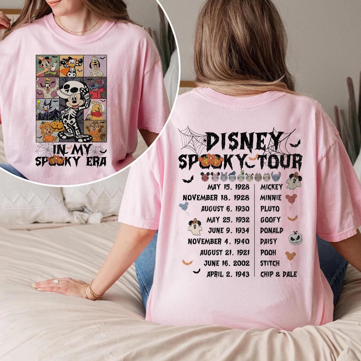 Disney Halloween Shirt Comfort Colors Retro Mickey Epcot Concert Tee