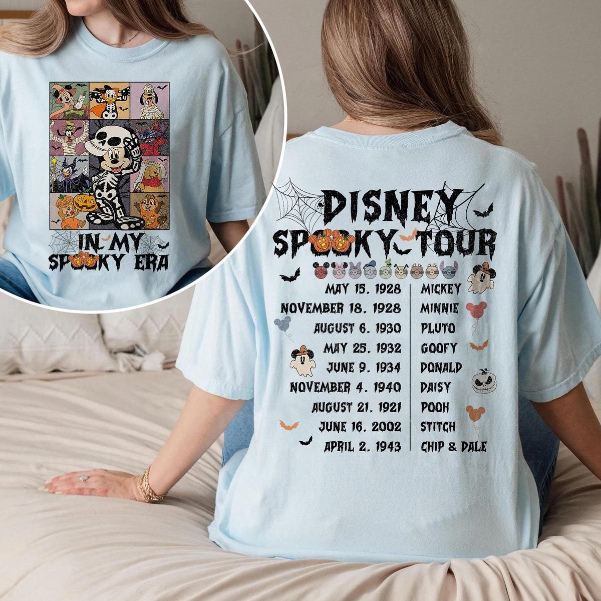 Disney Halloween Shirt Comfort Colors Retro Mickey Epcot Concert Tee