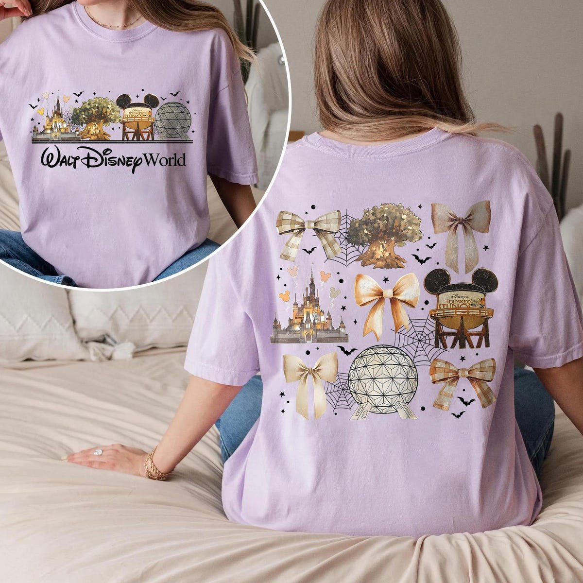 Disney Halloween Shirt Coquette Bows Family Matching Tee for 2025 Trip
