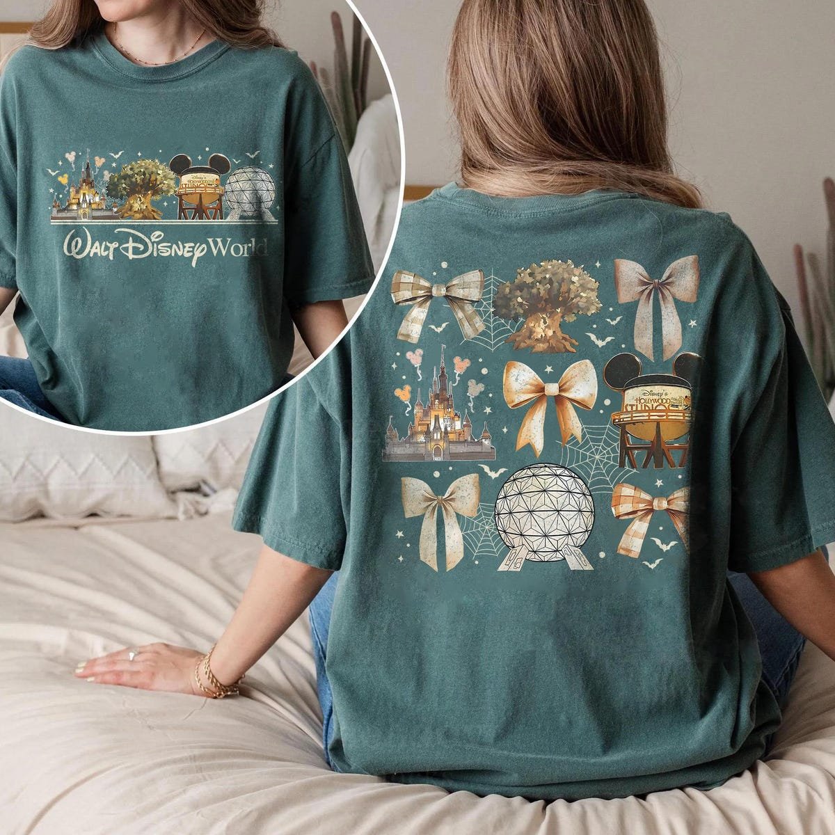 Disney Halloween Shirt Coquette Bows Family Matching Tee for 2025 Trip