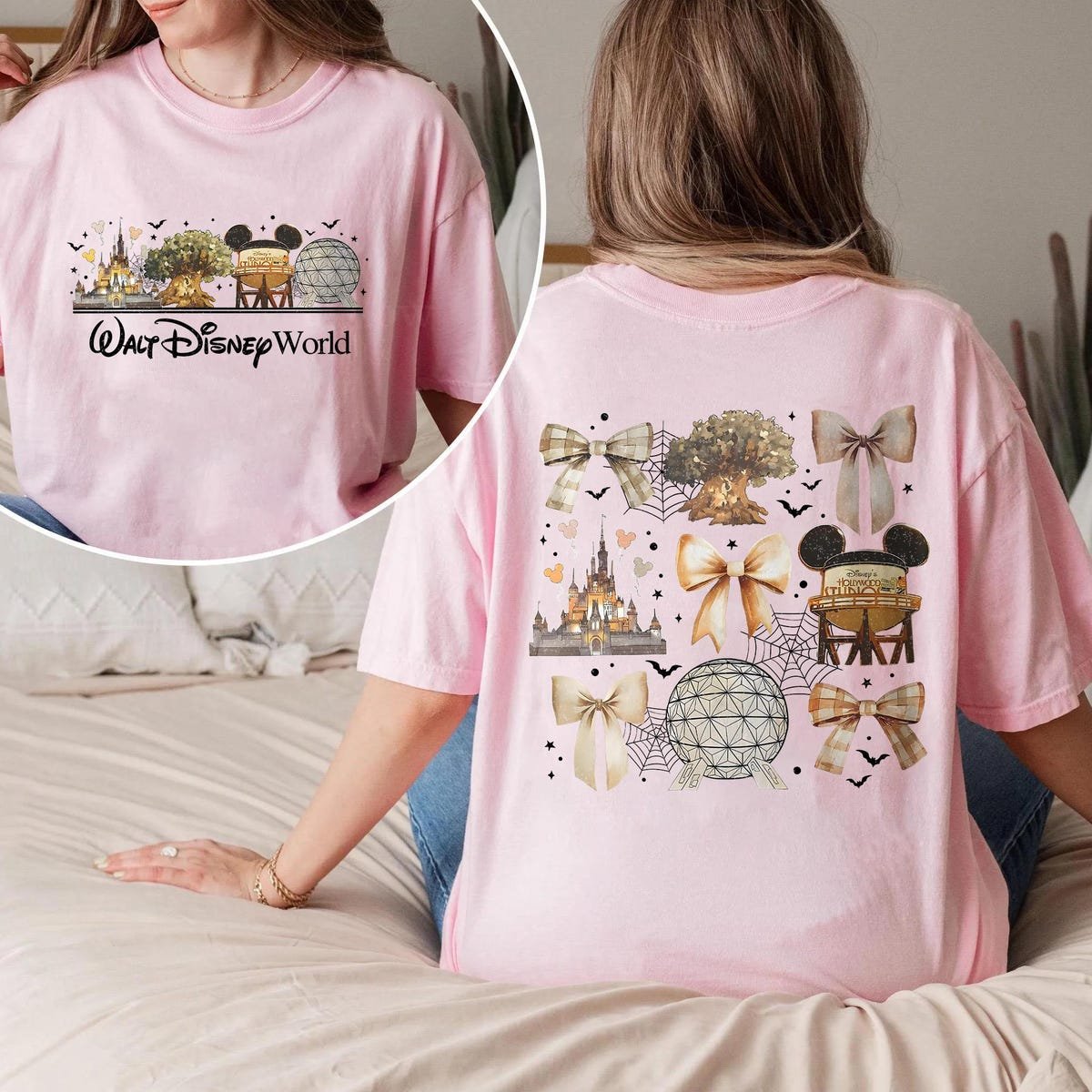 Disney Halloween Shirt Coquette Bows Family Matching Tee for 2025 Trip