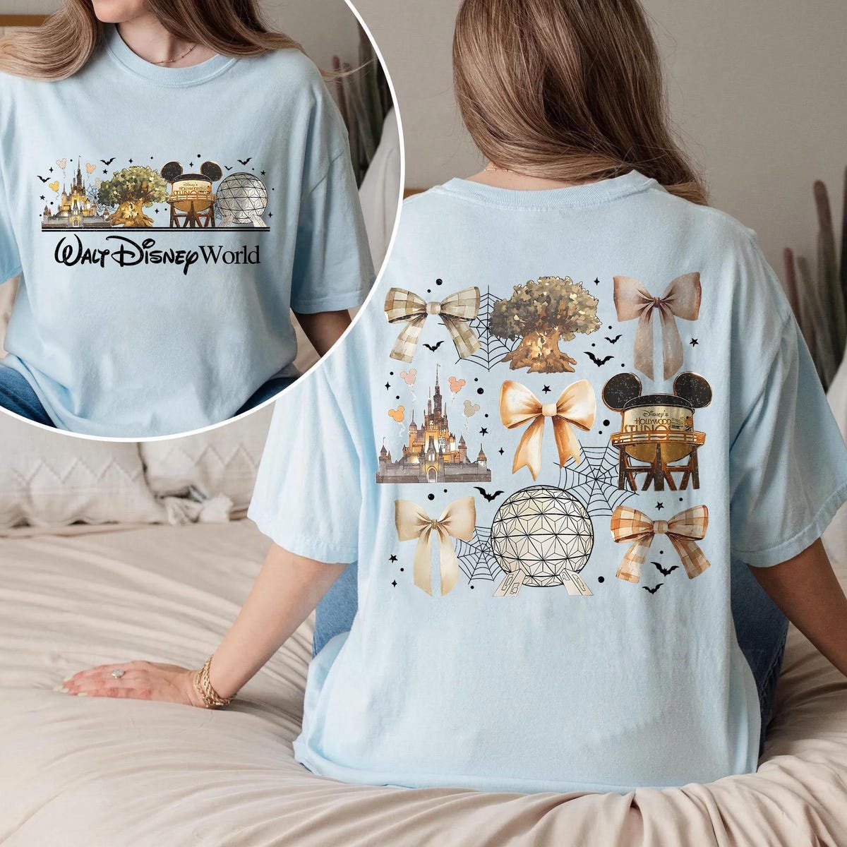 Disney Halloween Shirt Coquette Bows Family Matching Tee for 2025 Trip