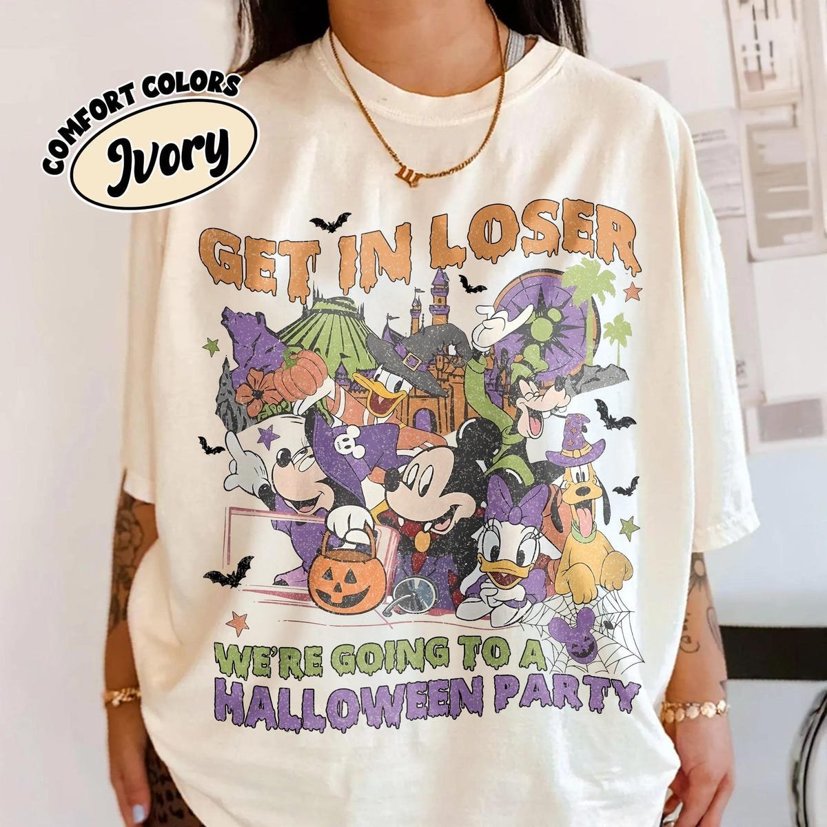 Disney Halloween Shirt Mickey & Friends Comfort Colors Family Tee