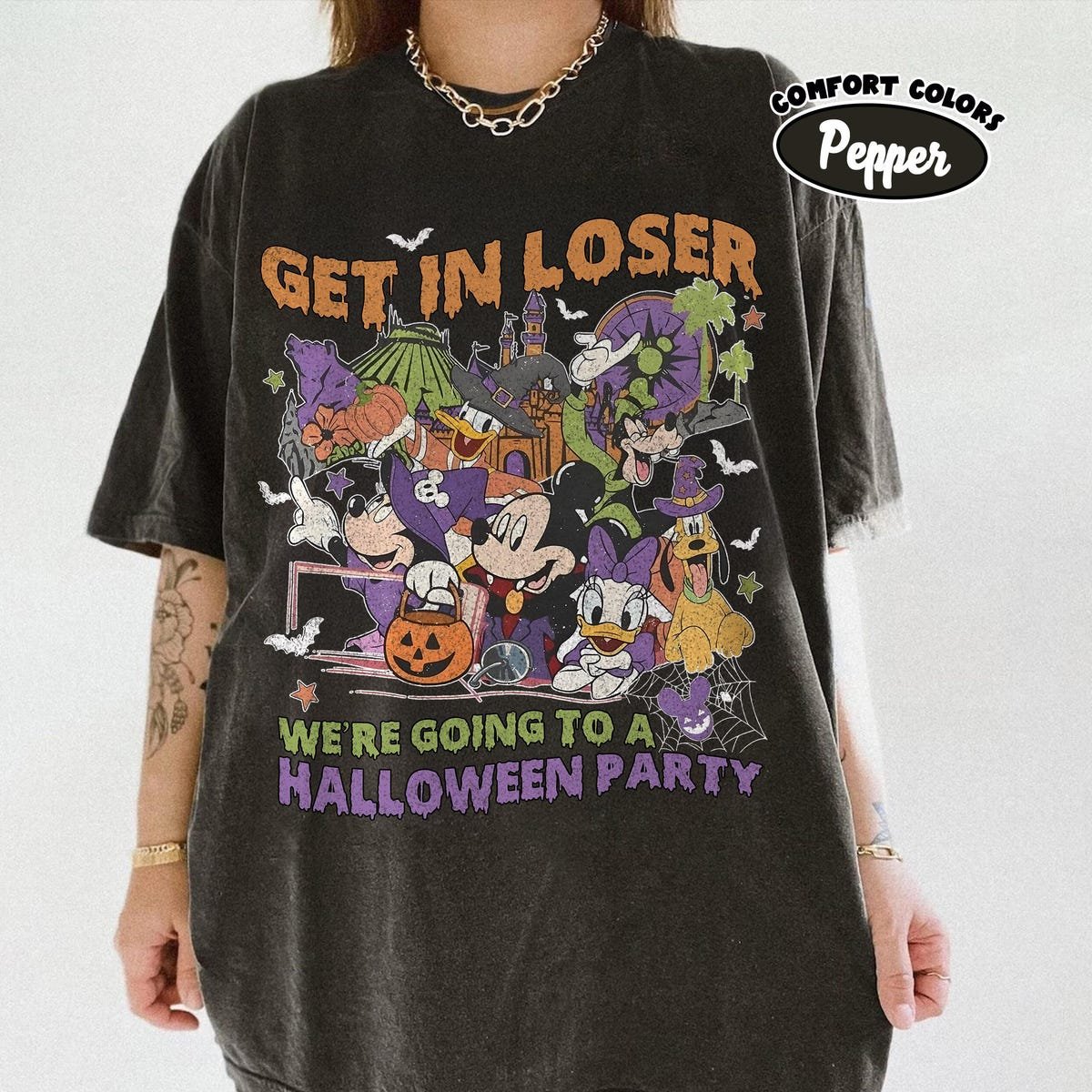 Disney Halloween Shirt Mickey & Friends Comfort Colors Family Tee