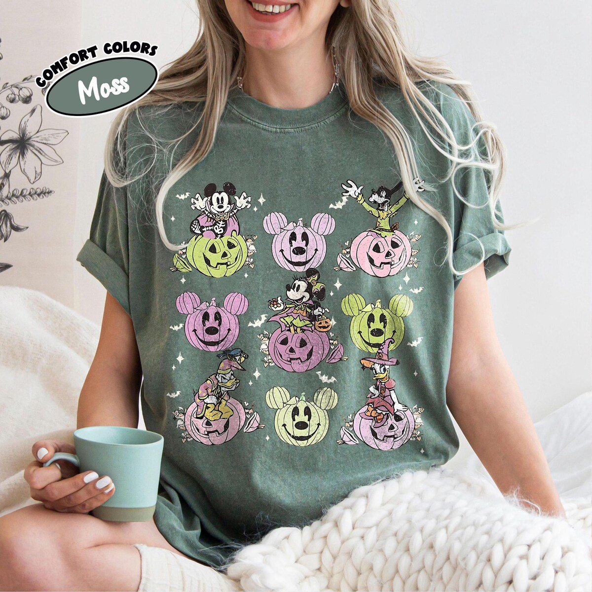 Disney Halloween Shirt Mickey Friends Pumpkin Tee 2025