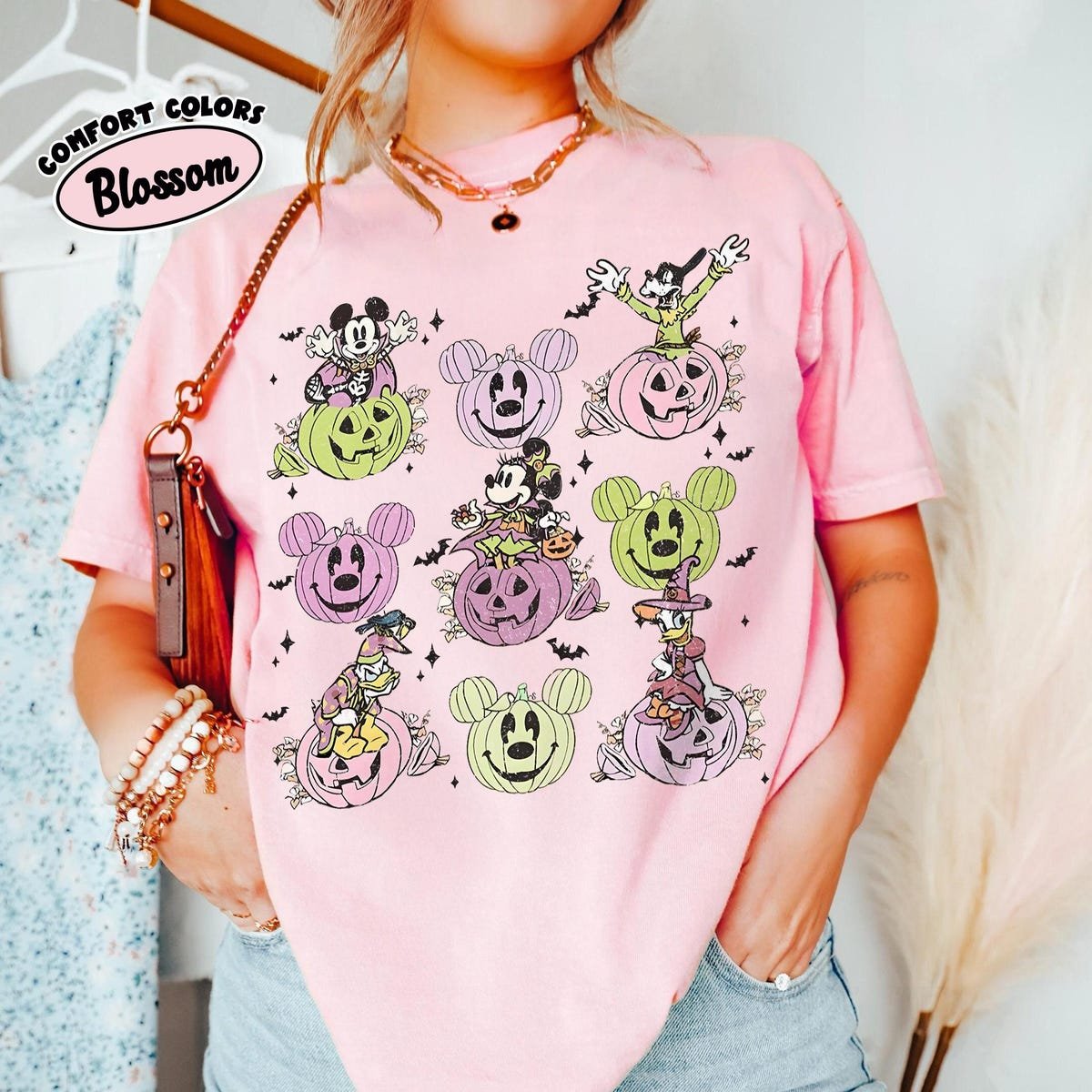 Disney Halloween Shirt Mickey Friends Pumpkin Tee 2025