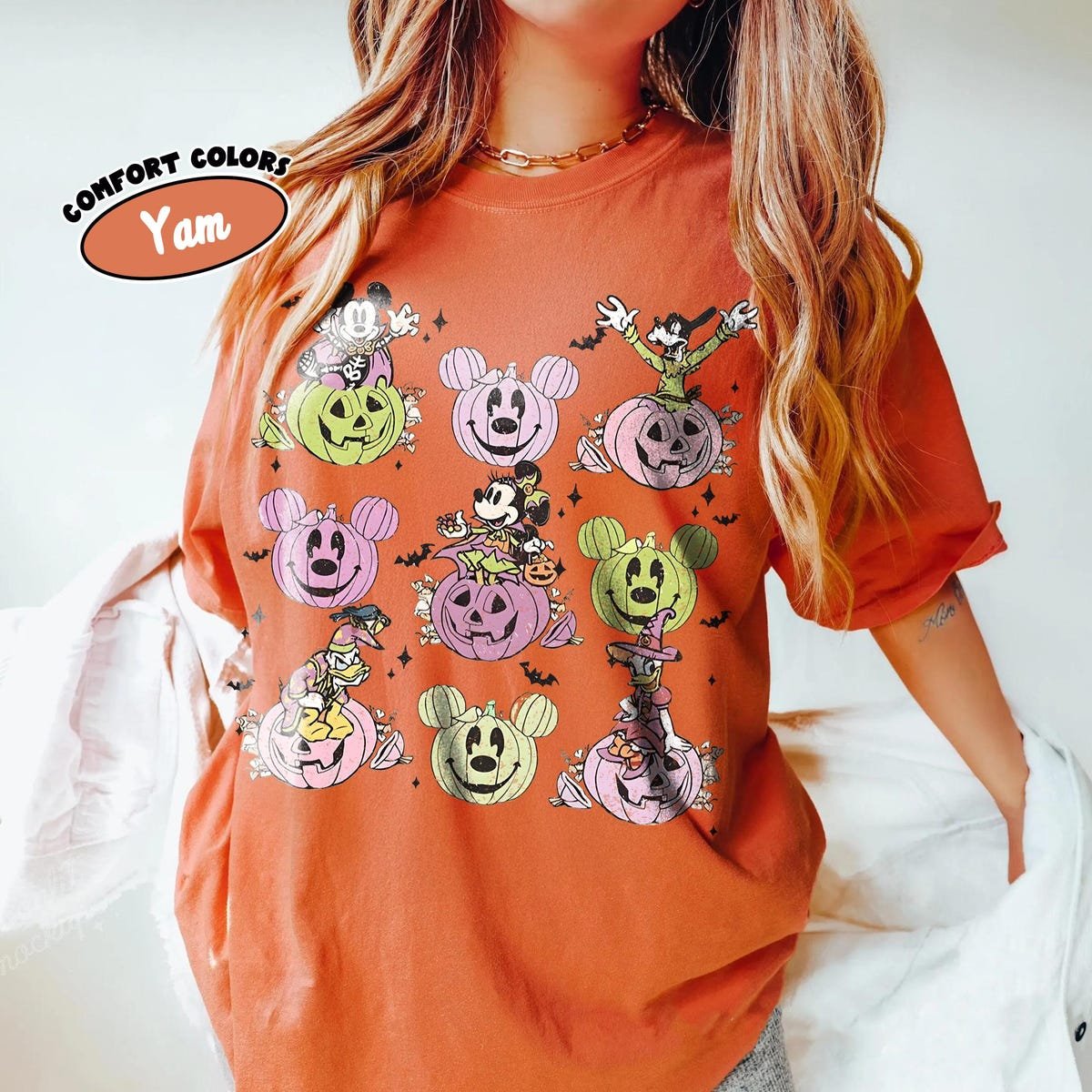 Disney Halloween Shirt Mickey Friends Pumpkin Tee 2025