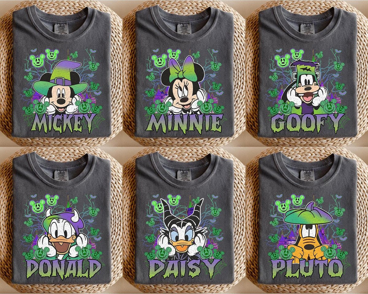 Disney Halloween Shirt Mickey Friends Retro Family Tee