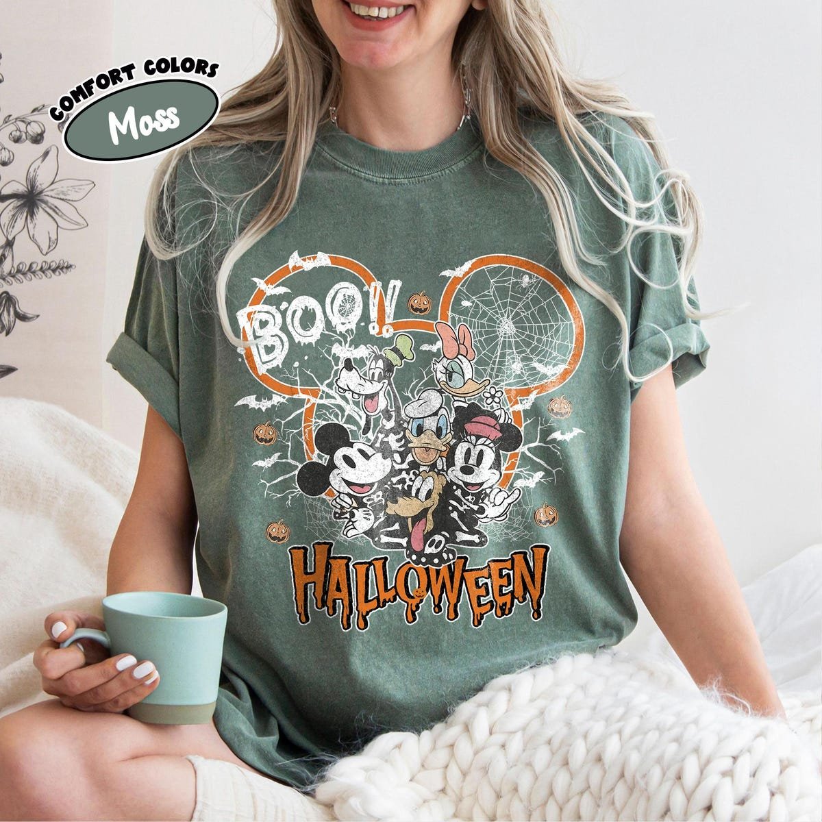 Disney Halloween Shirt Mickey Friends Spooky Tee Vintage Disneyland 2025