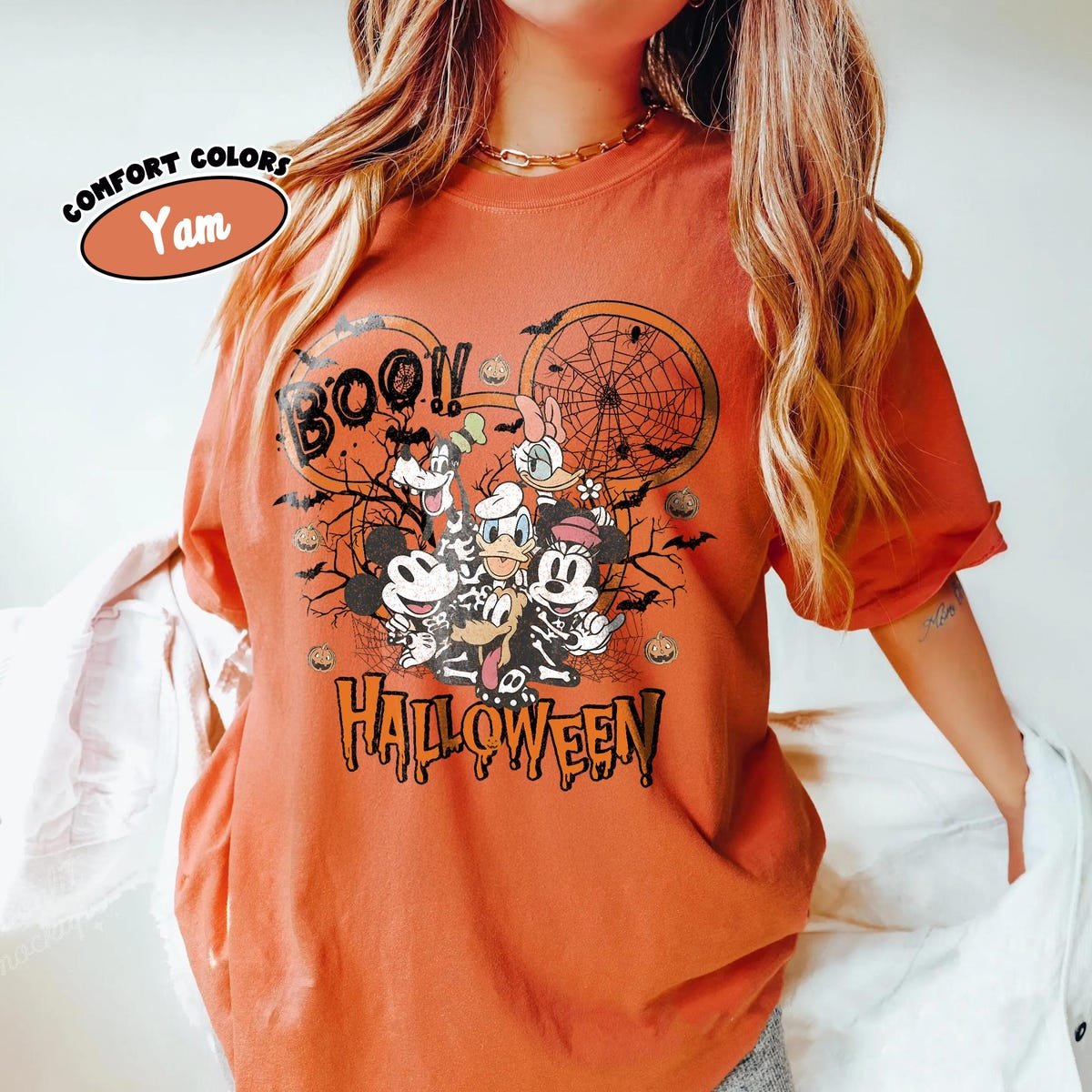 Disney Halloween Shirt Mickey Friends Spooky Tee Vintage Disneyland 2025