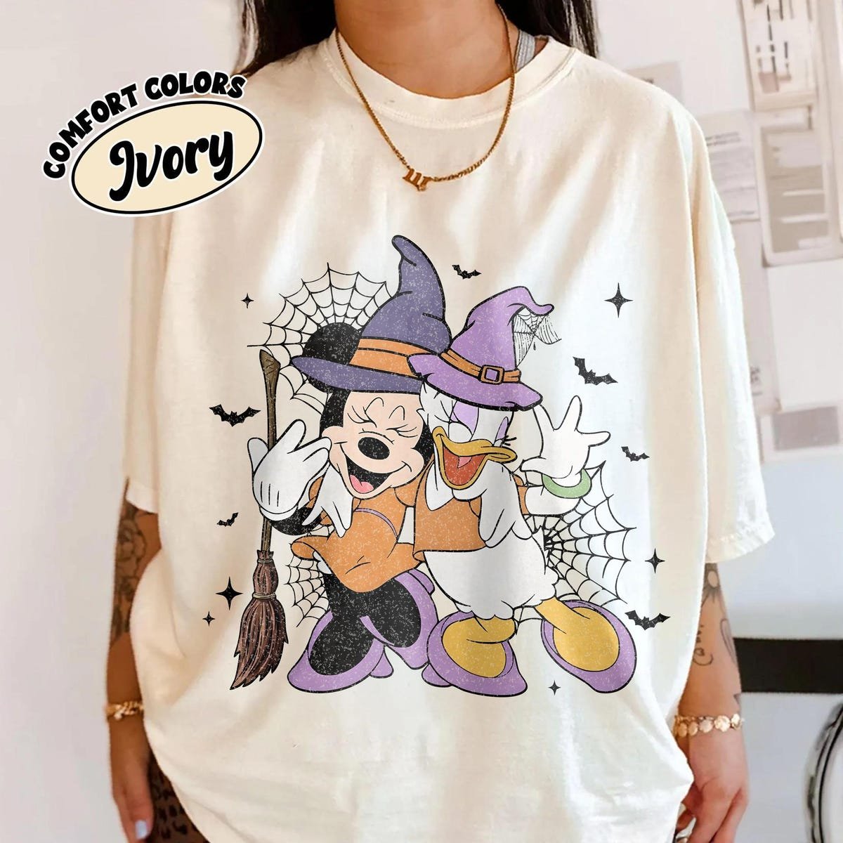 Disney Halloween Shirt Minnie and Daisy Best Friend Tee Girls Fun