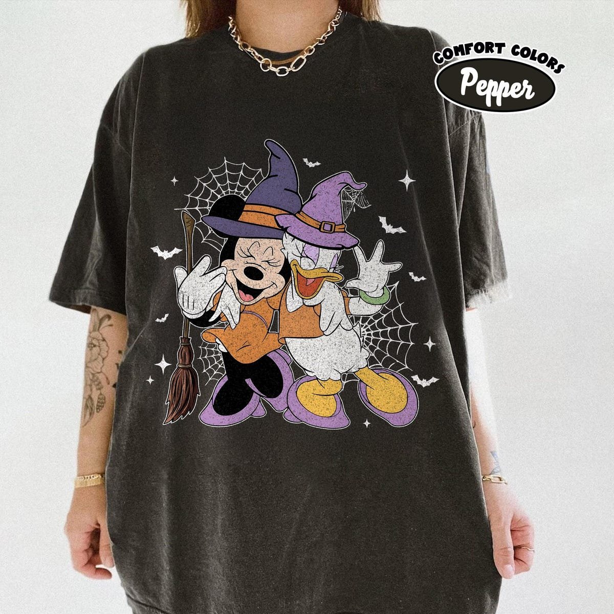 Disney Halloween Shirt Minnie and Daisy Best Friend Tee Girls Fun