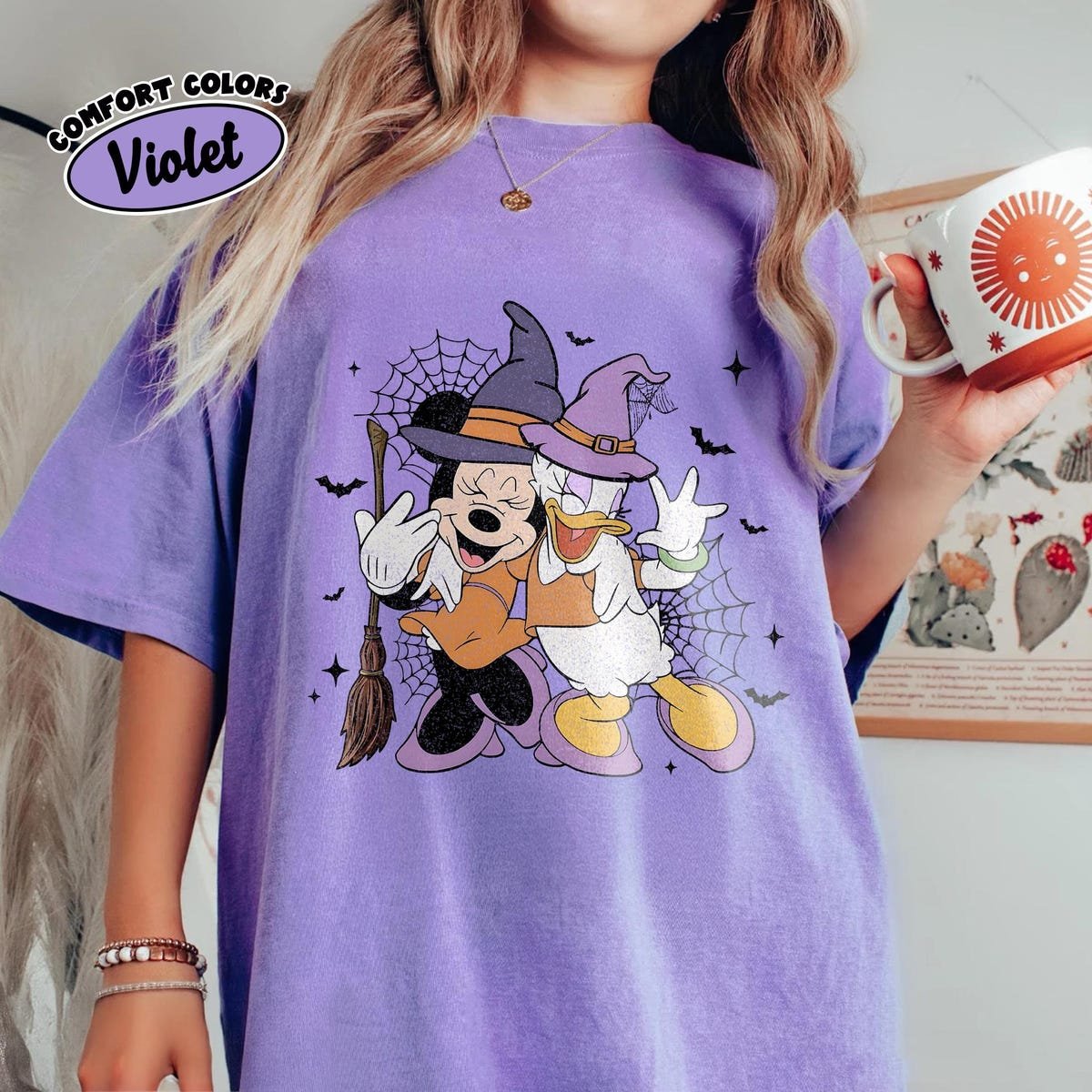 Disney Halloween Shirt Minnie and Daisy Best Friend Tee Girls Fun