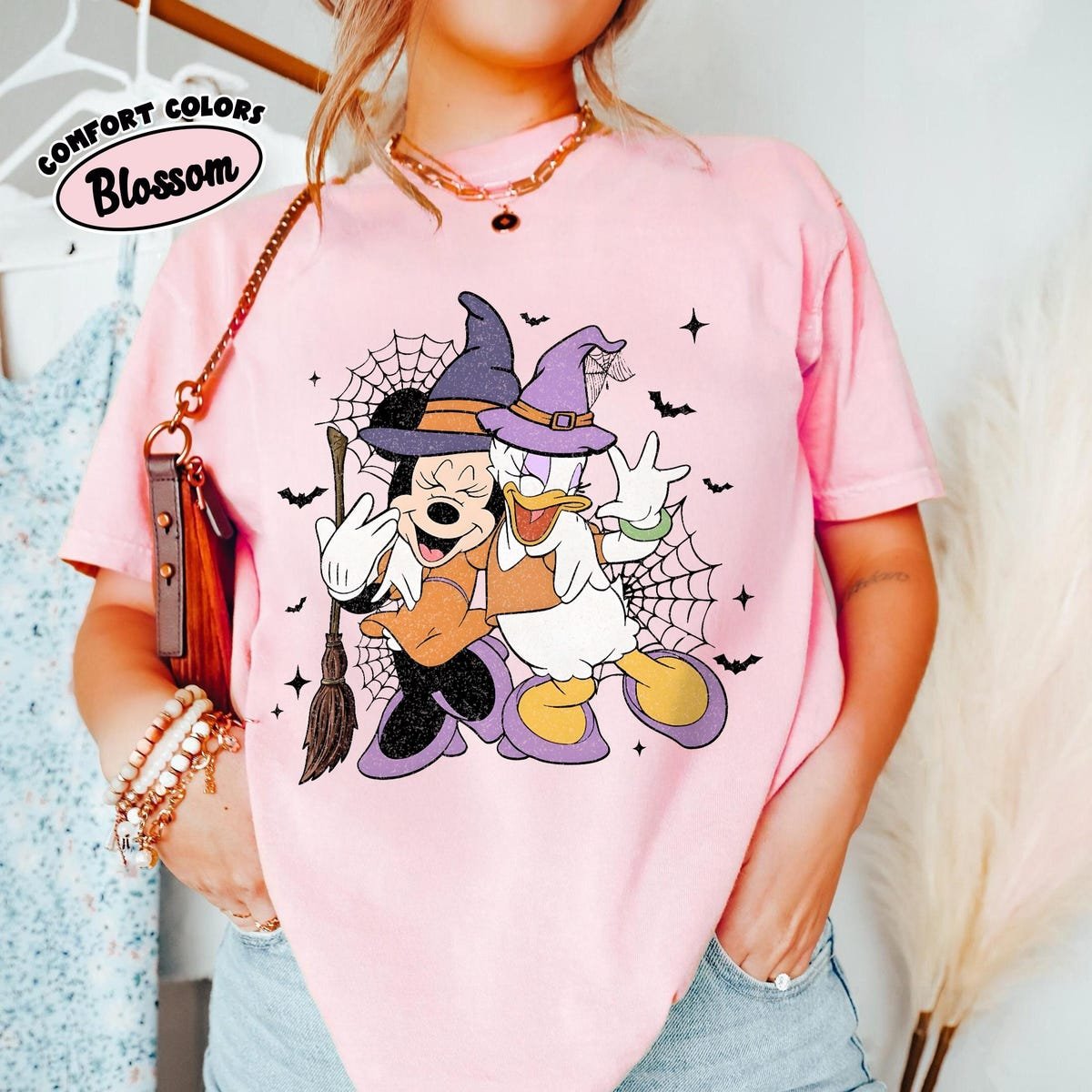 Disney Halloween Shirt Minnie and Daisy Best Friend Tee Girls Fun