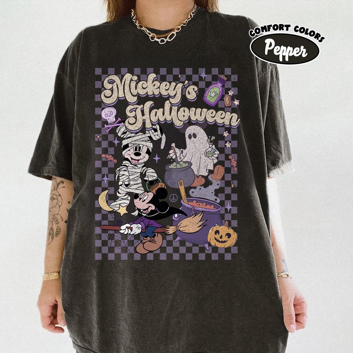 Disney Halloween Shirts 2025 Mickey Minnie Family Costume Tees