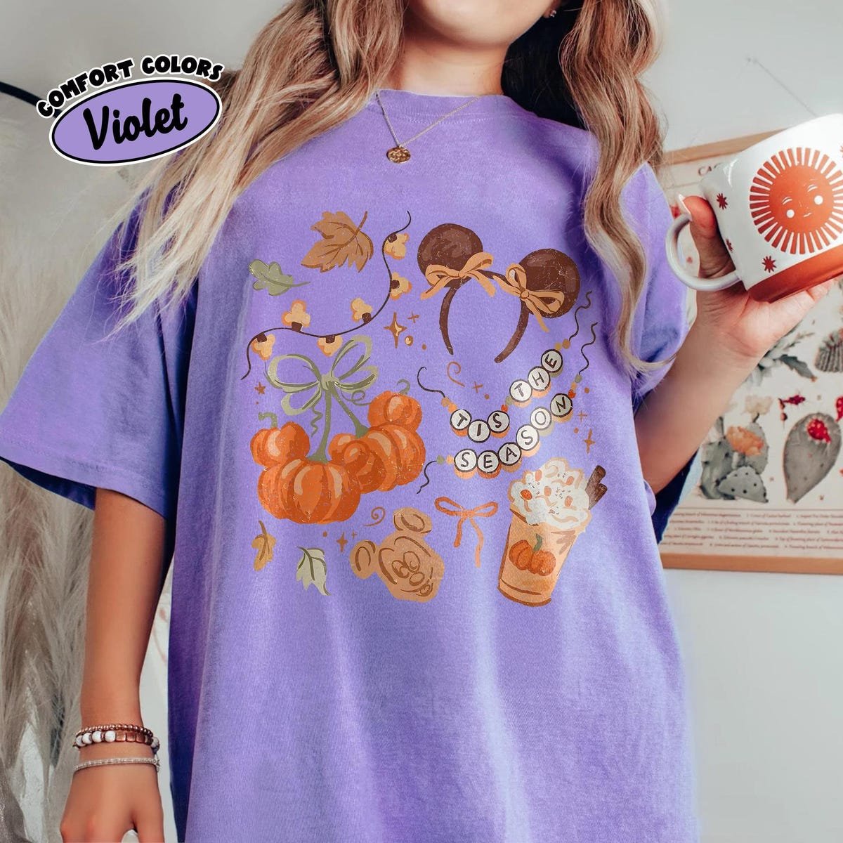 Disney Halloween Shirts Mickey Pumpkin Comfort Colors Tee 2025