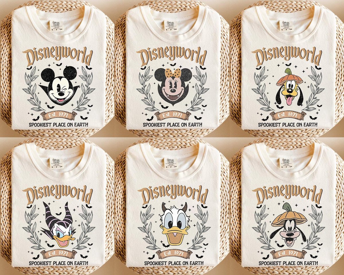 Disney Halloween Shirts Spookiest Place On Earth Family Trip 1971 Tee