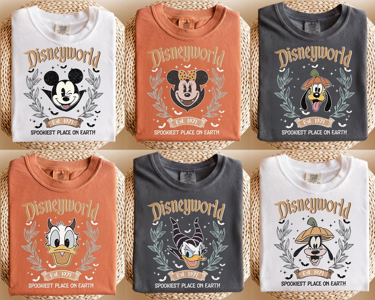 Disney Halloween Shirts Spookiest Place On Earth Family Trip 1971 Tee