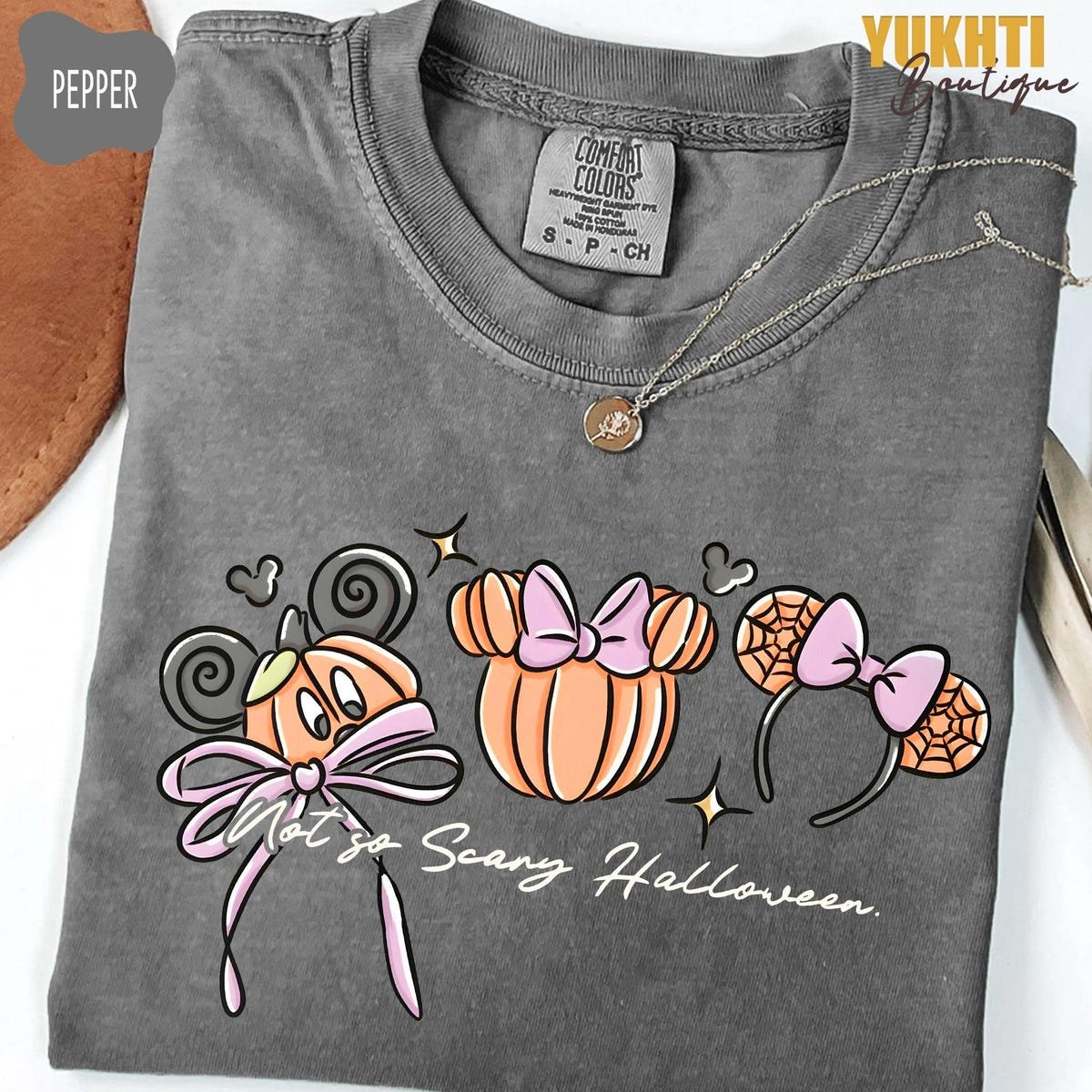 Disney Mickey Halloween Shirt Comfort Colors Pumpkin Tee