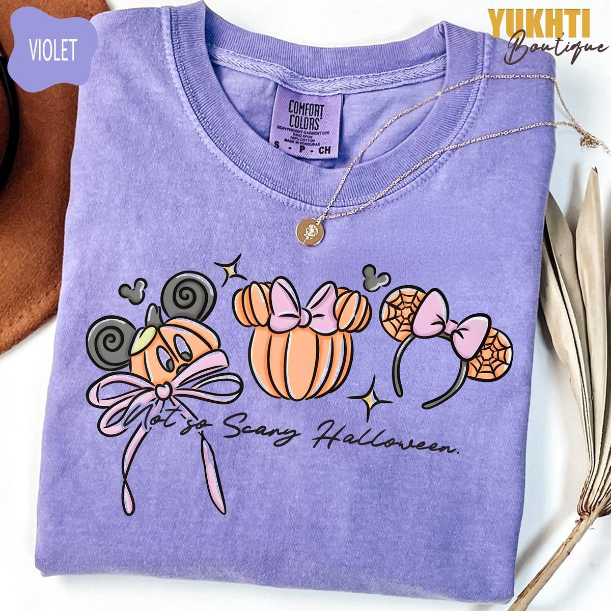 Disney Mickey Halloween Shirt Comfort Colors Pumpkin Tee