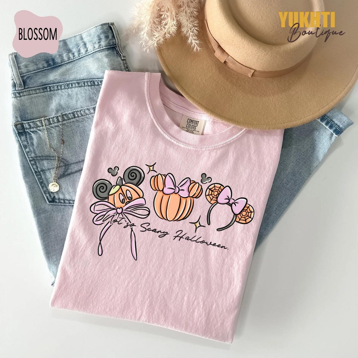 Disney Mickey Halloween Shirt Comfort Colors Pumpkin Tee