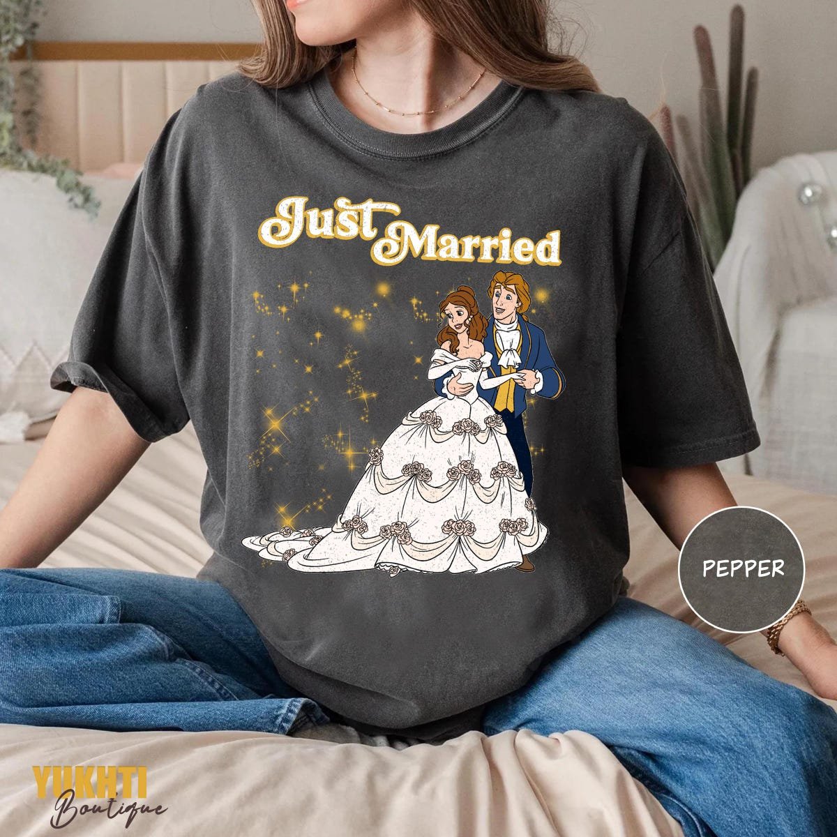 Disney Newlywed Shirt Matching Anniversary Gift Honeymoon T-Shirt