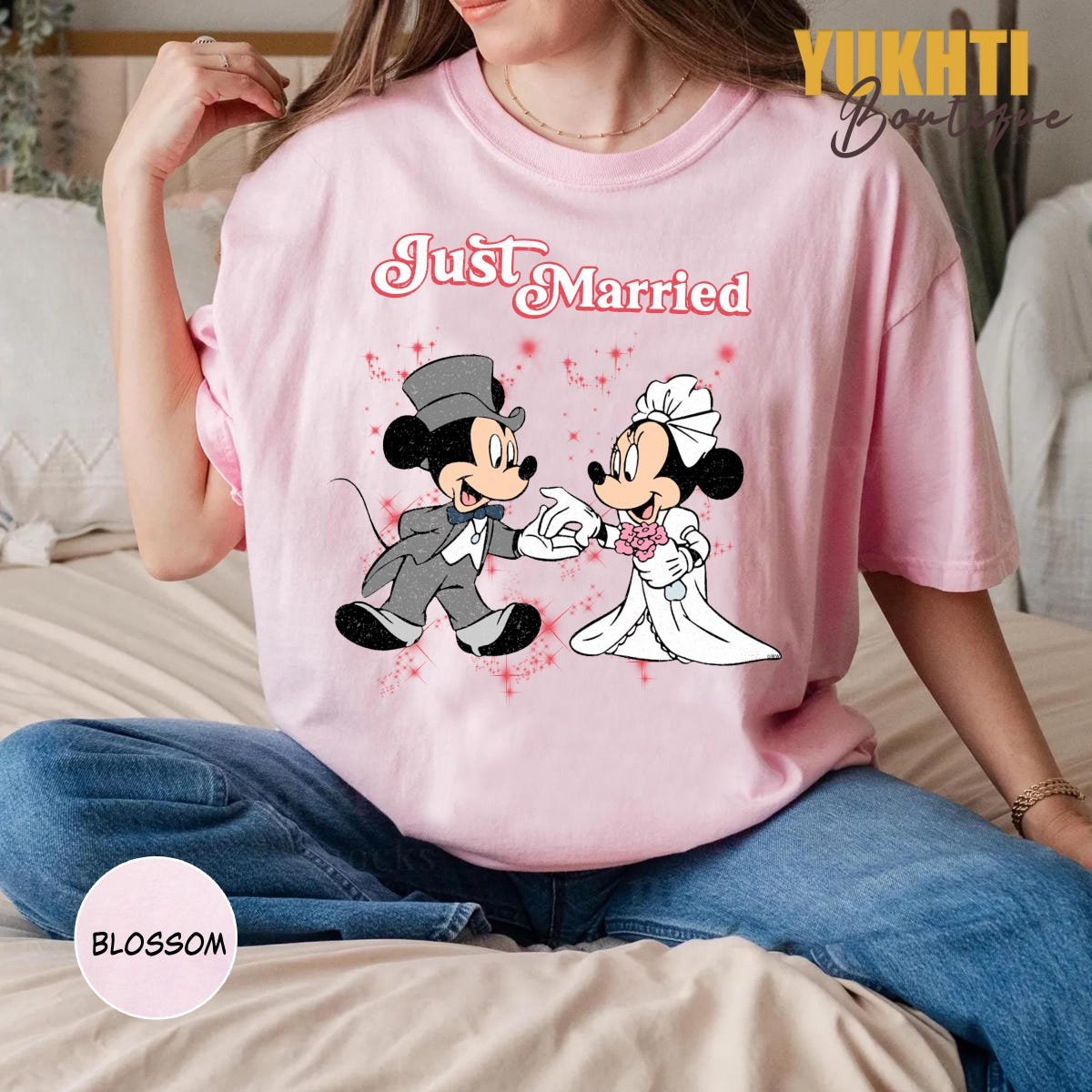 Disney Newlywed Shirt Matching Anniversary Gift Honeymoon T-Shirt