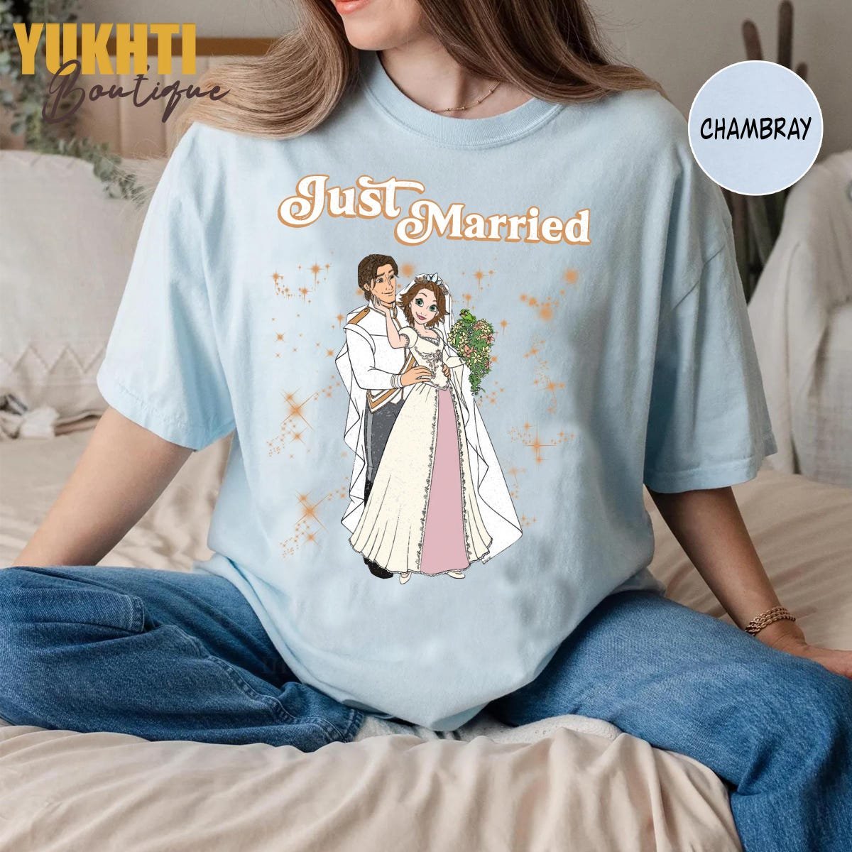 Disney Newlywed Shirt Matching Anniversary Gift Honeymoon T-Shirt