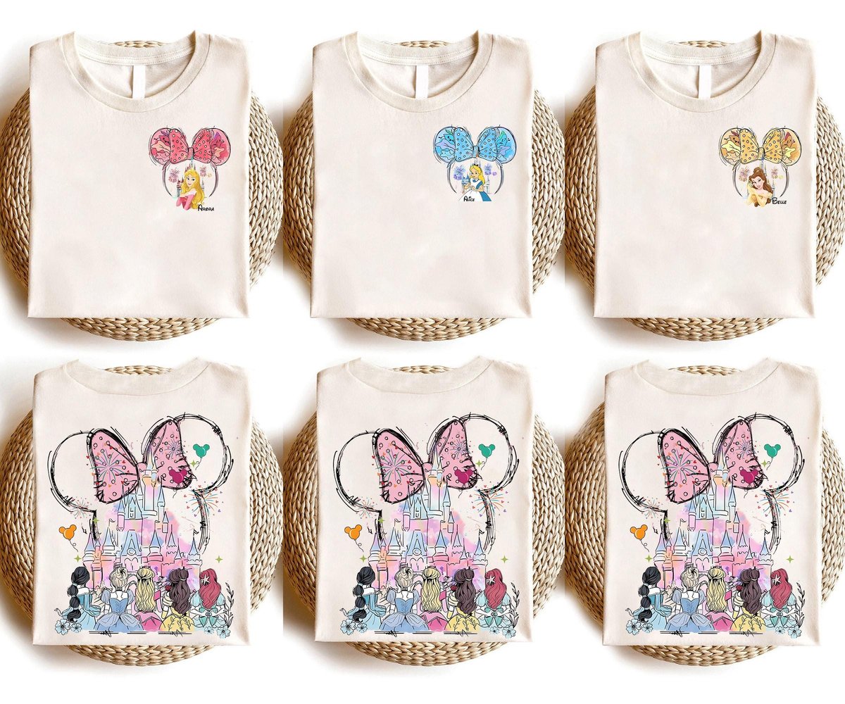 Disney Princess Castle Shirts Retro Comfort Tee Girls Vacation