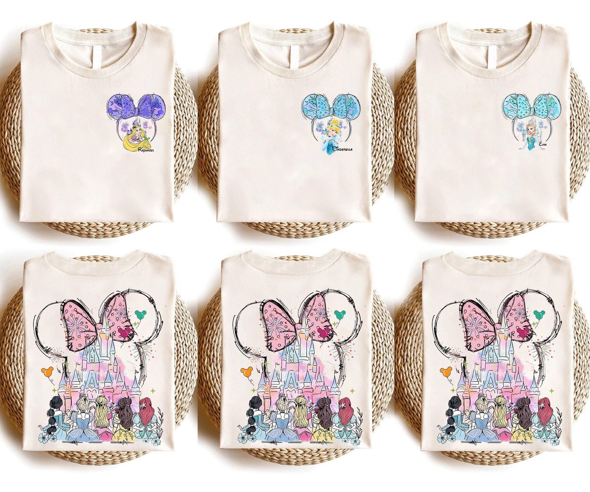 Disney Princess Castle Shirts Retro Comfort Tee Girls Vacation