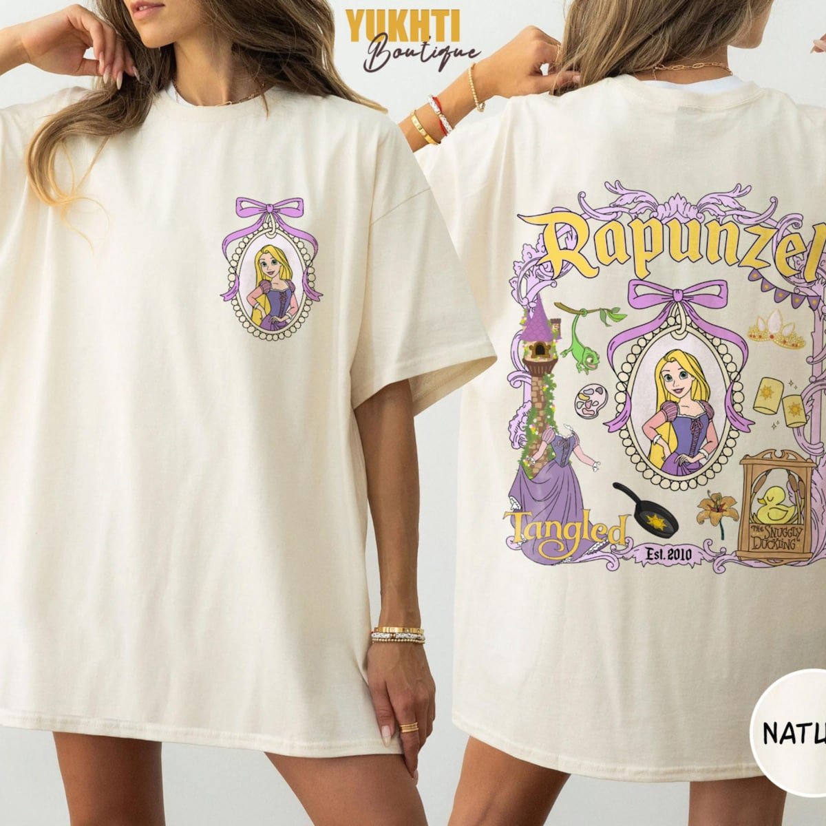 Disney Princess Characters Shirt Cinderella Snow White Ariel Rapunzel Tee