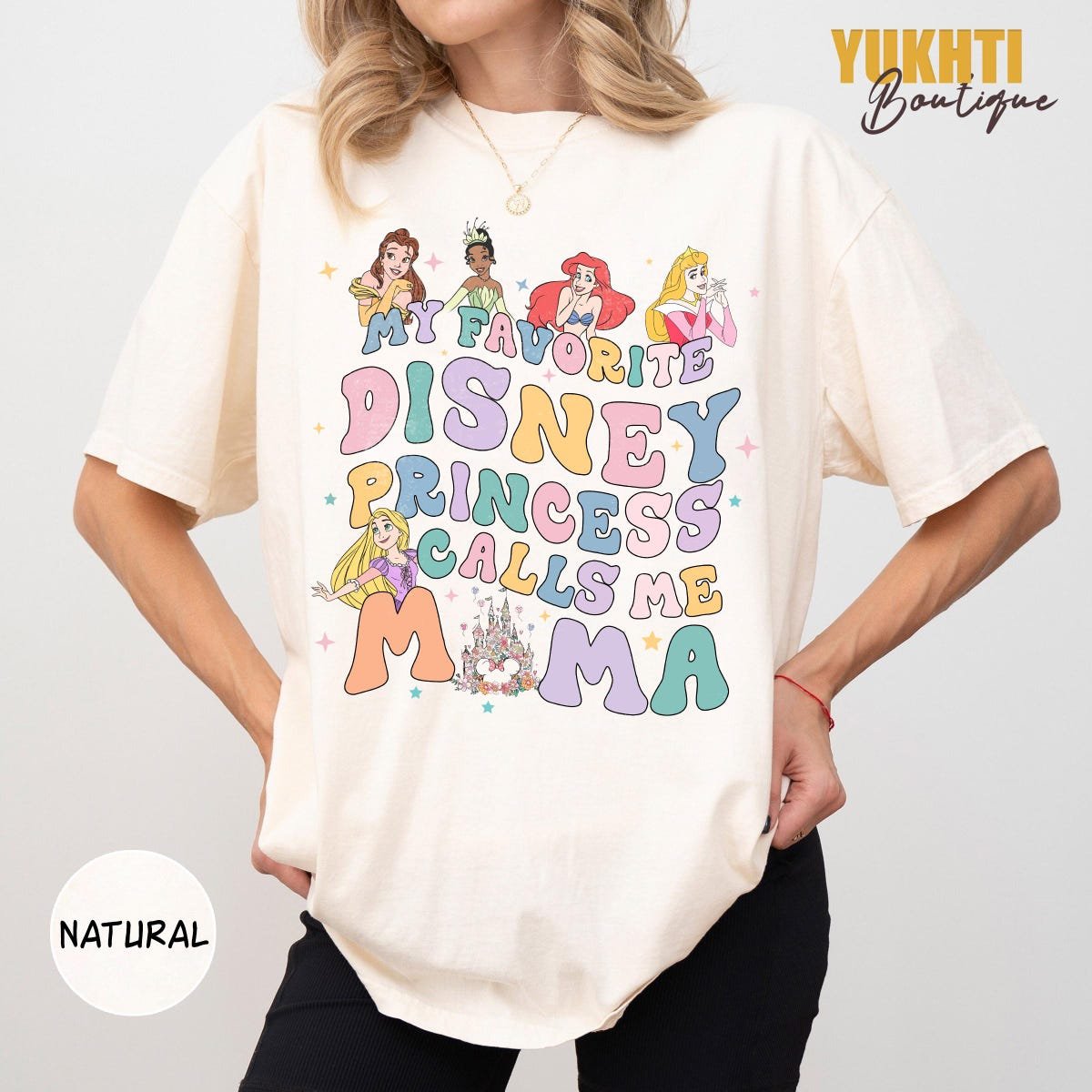 Disney Princess Mama Shirt Vintage T-Shirt Gift for Mom