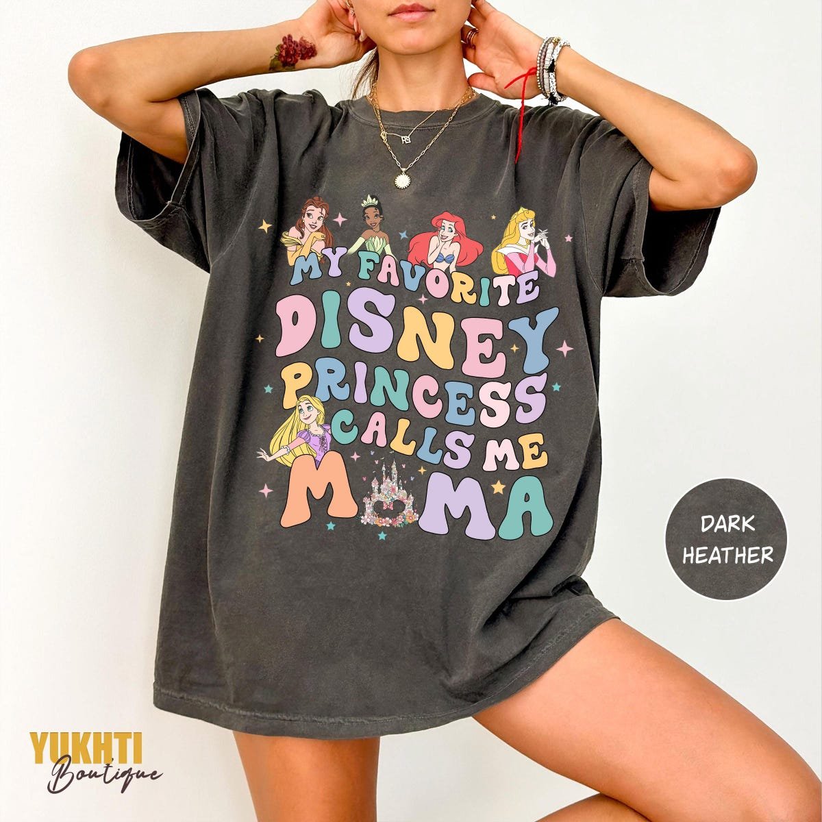 Disney Princess Mama Shirt Vintage T-Shirt Gift for Mom