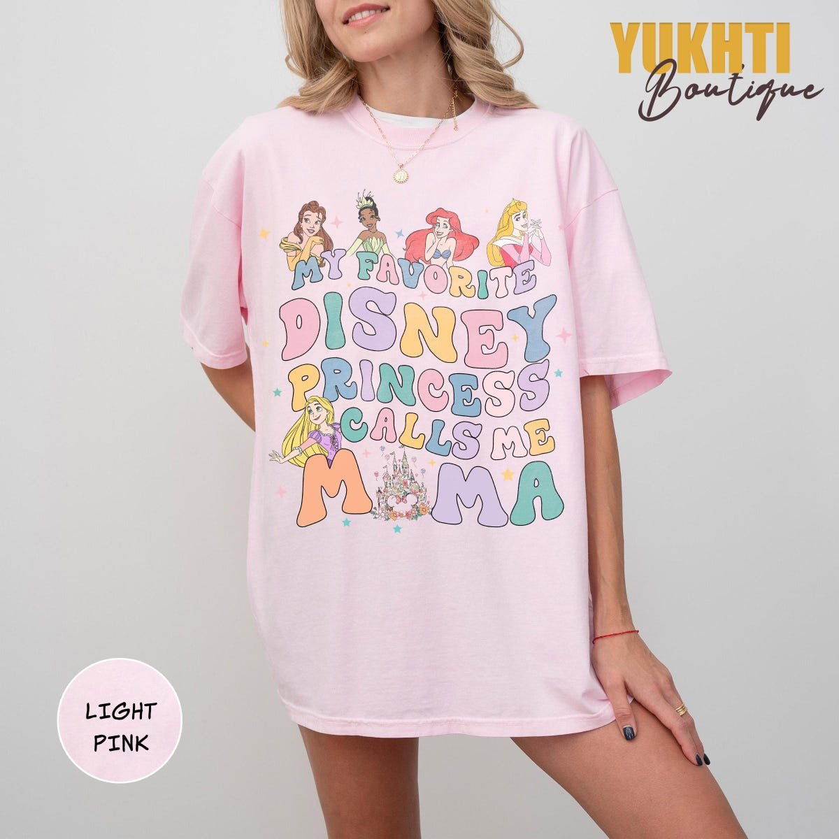 Disney Princess Mama Shirt Vintage T-Shirt Gift for Mom
