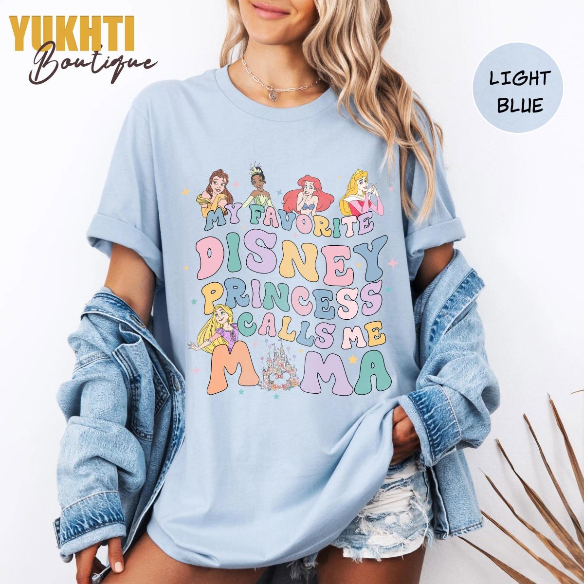 Disney Princess Mama Shirt Vintage T-Shirt Gift for Mom