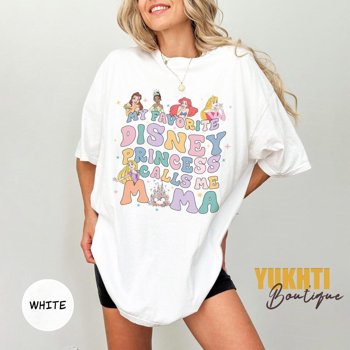 Disney Princess Mama Shirt Vintage T-Shirt Gift for Mom