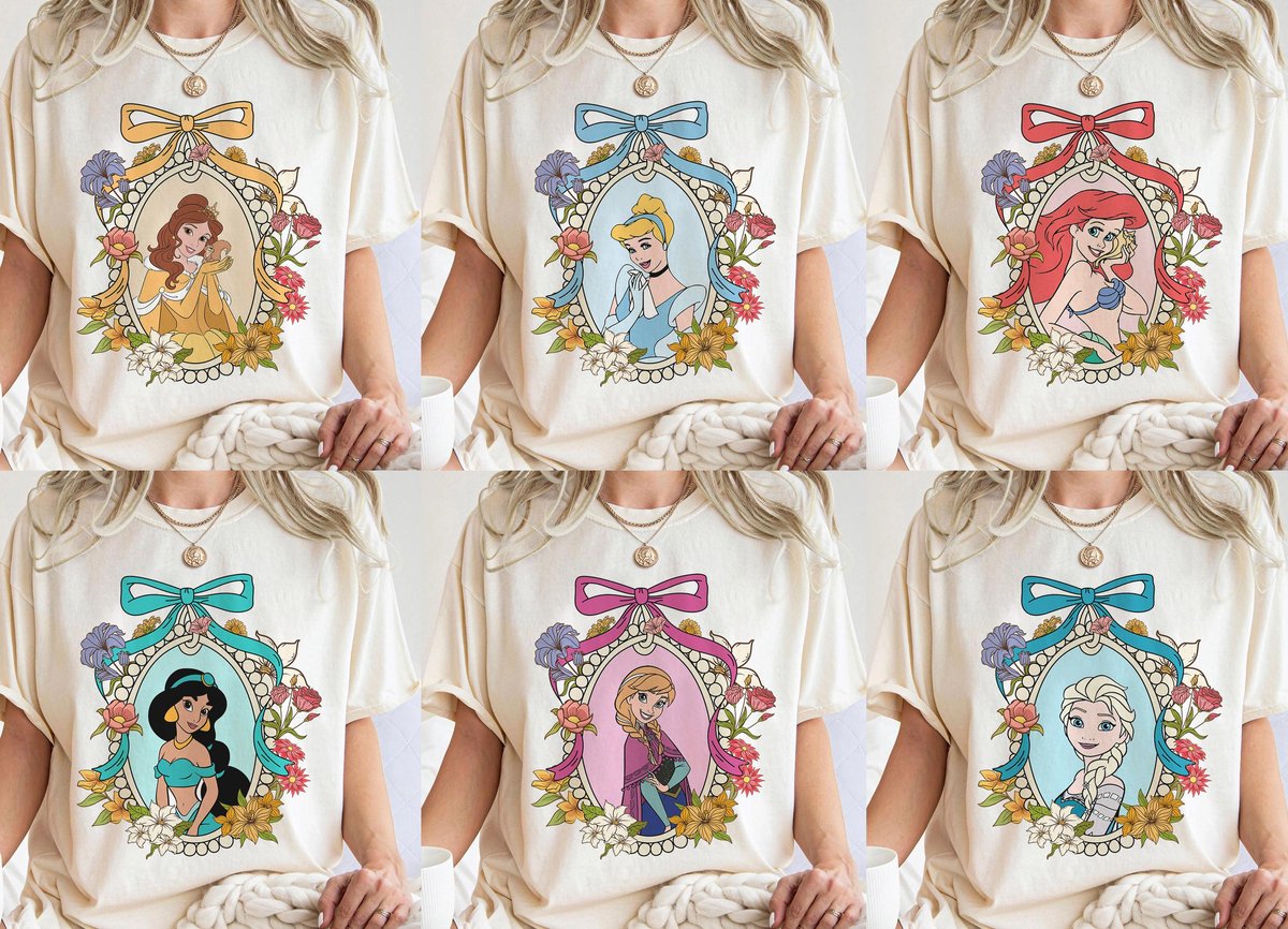 Disney Princess Retro Shirt Family Vacation Tee Magic Kingdom Group Trip