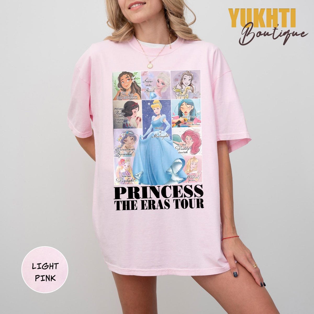 Disney Princess Retro Shirt Tiana Ariel Cinderella Disneyland Tee