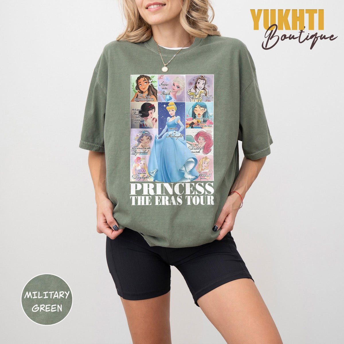 Disney Princess Retro Shirt Tiana Ariel Cinderella Disneyland Tee
