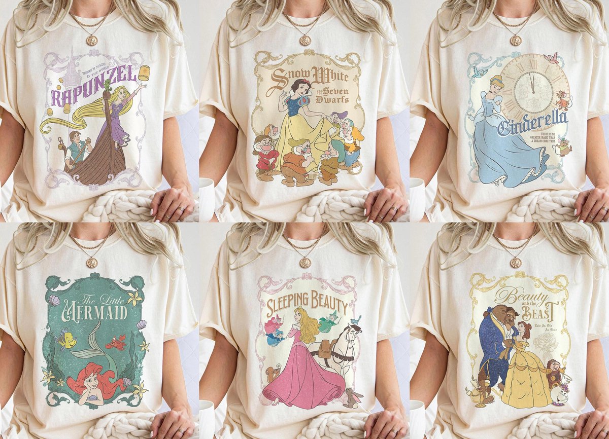 Disney Princess Shirt Vintage Disneyland Family Tee