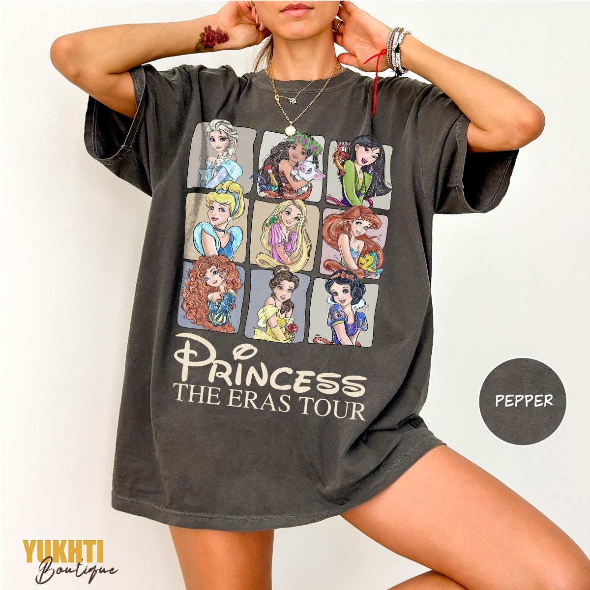 Disney Princess Tiana Ariel Cinderella Tee Comfort Colors Shirt