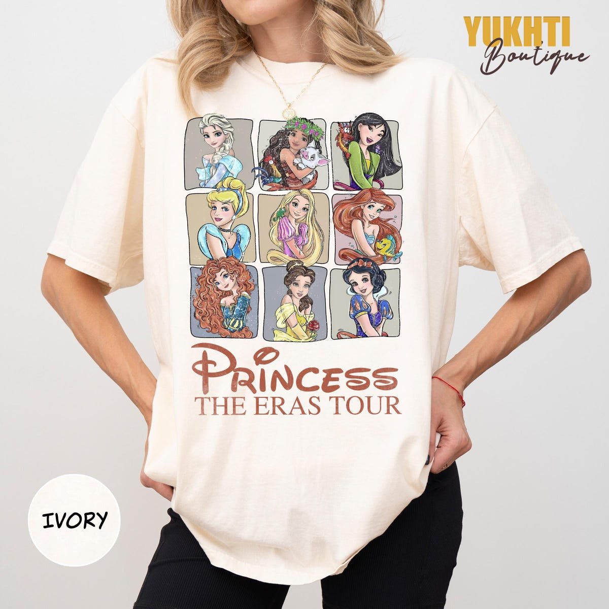 Disney Princess Tiana Ariel Cinderella Tee Comfort Colors Shirt