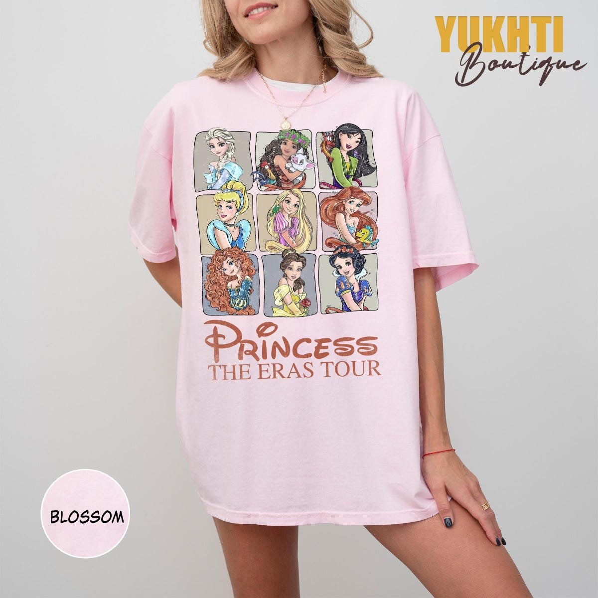 Disney Princess Tiana Ariel Cinderella Tee Comfort Colors Shirt