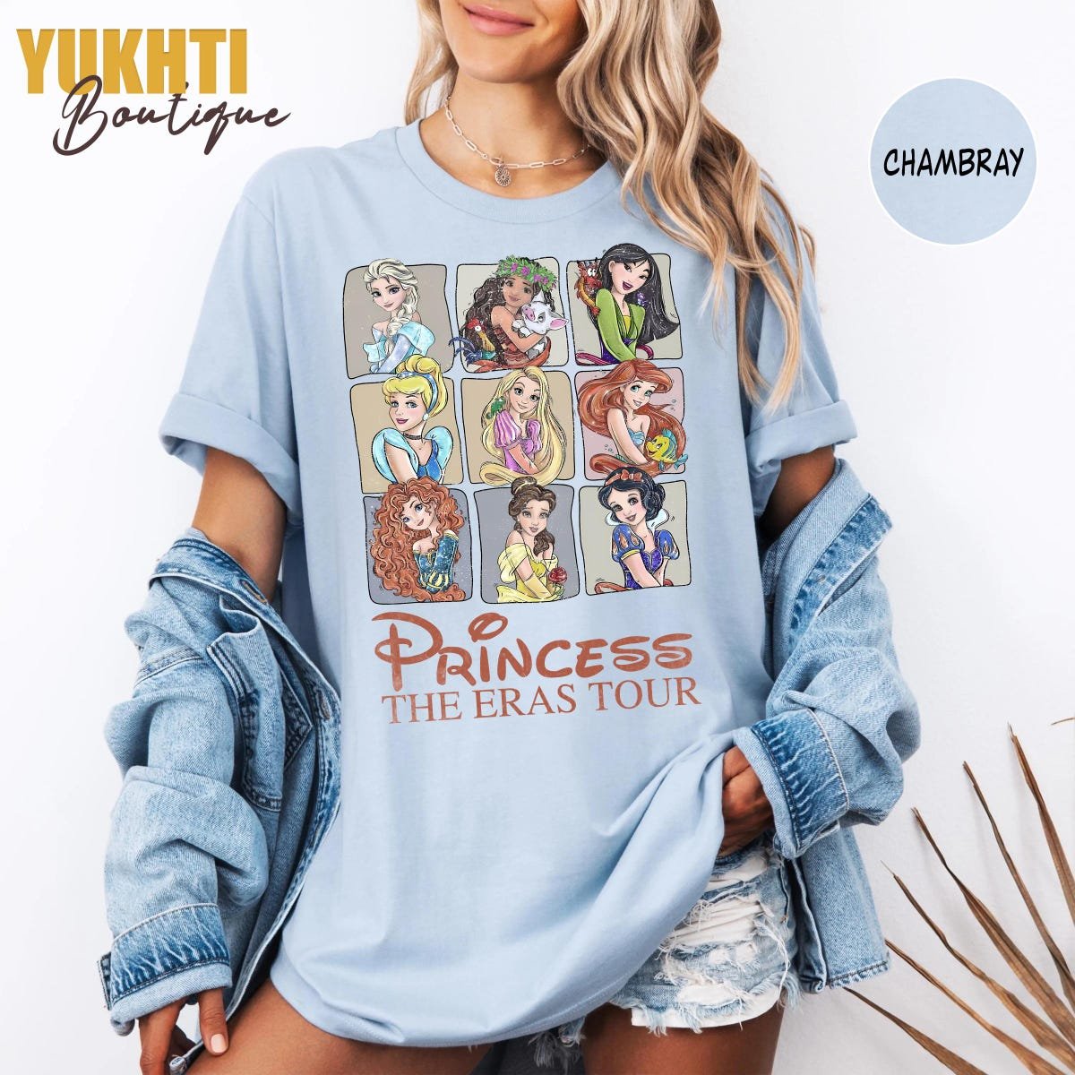Disney Princess Tiana Ariel Cinderella Tee Comfort Colors Shirt
