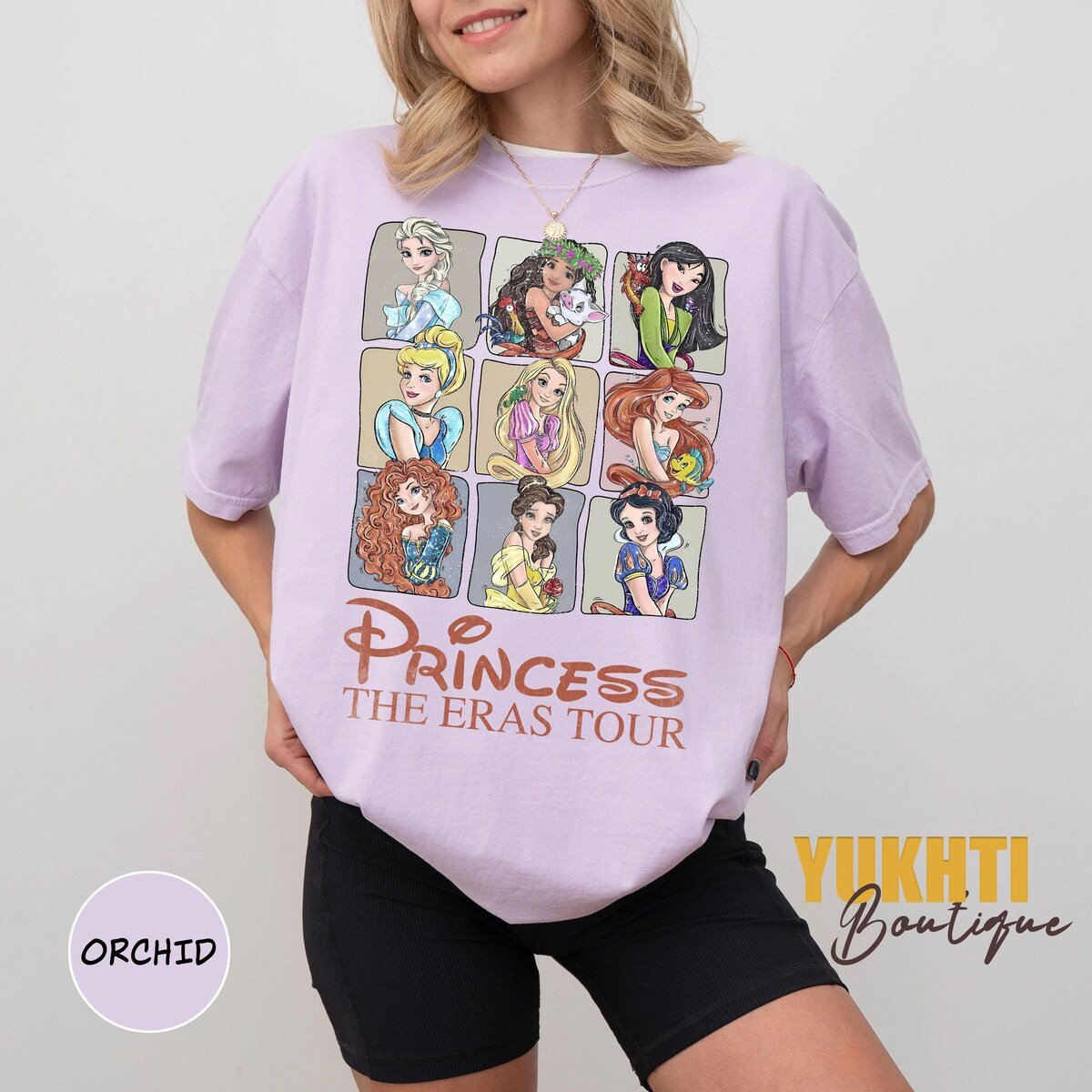 Disney Princess Tiana Ariel Cinderella Tee Comfort Colors Shirt