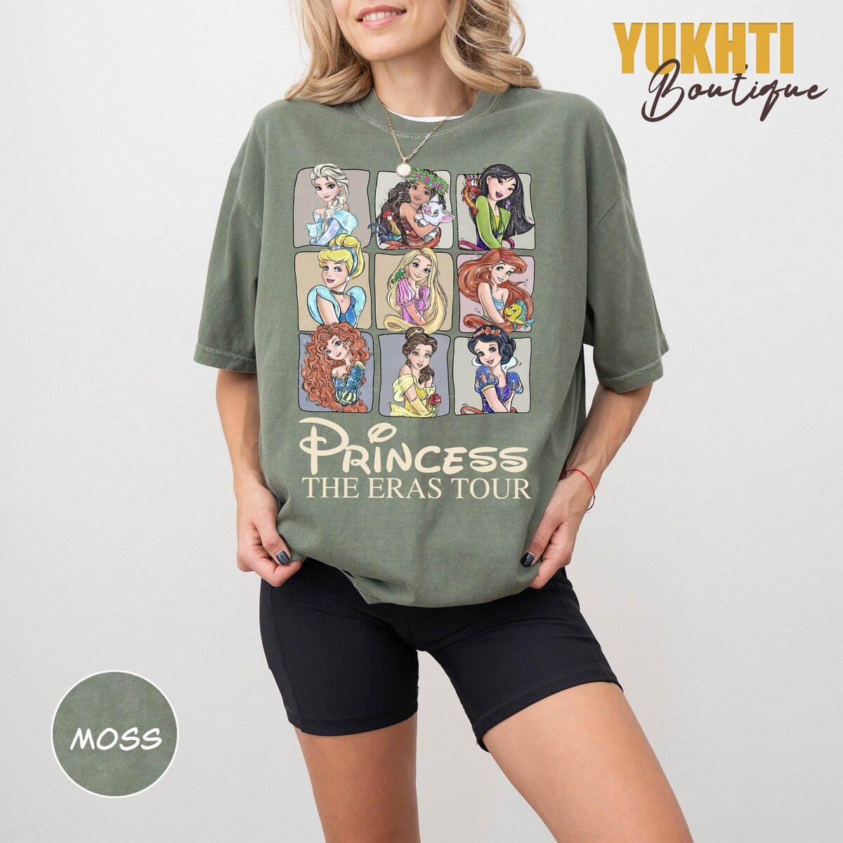Disney Princess Tiana Ariel Cinderella Tee Comfort Colors Shirt
