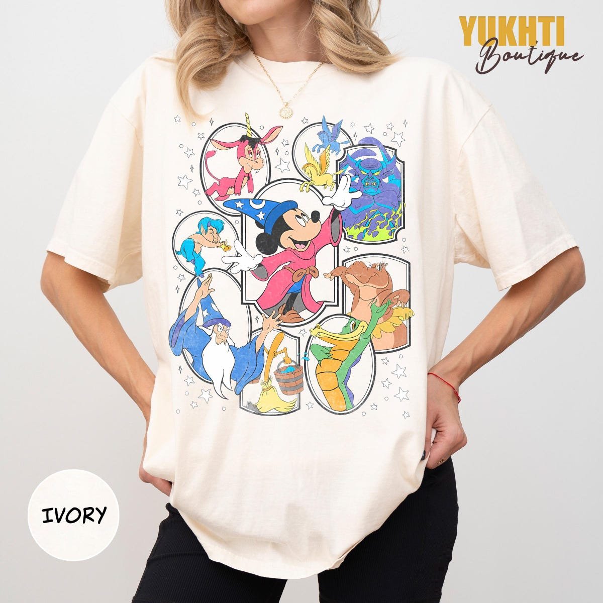 Disney Sorcerer Mickey Shirt for Kids and Women - Fantasia Family Tee