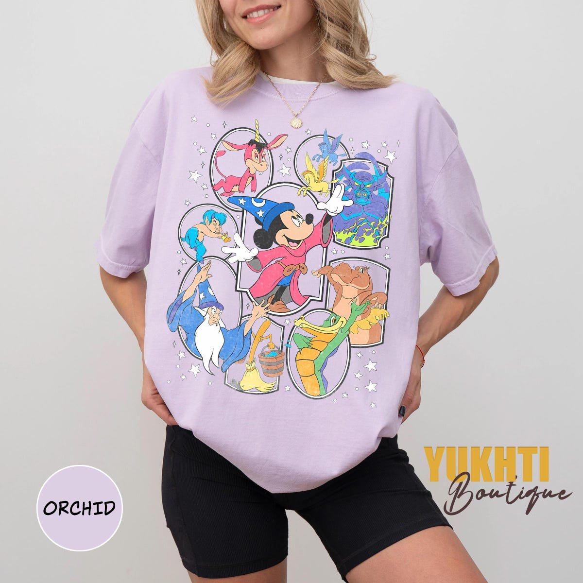 Disney Sorcerer Mickey Shirt for Kids and Women - Fantasia Family Tee